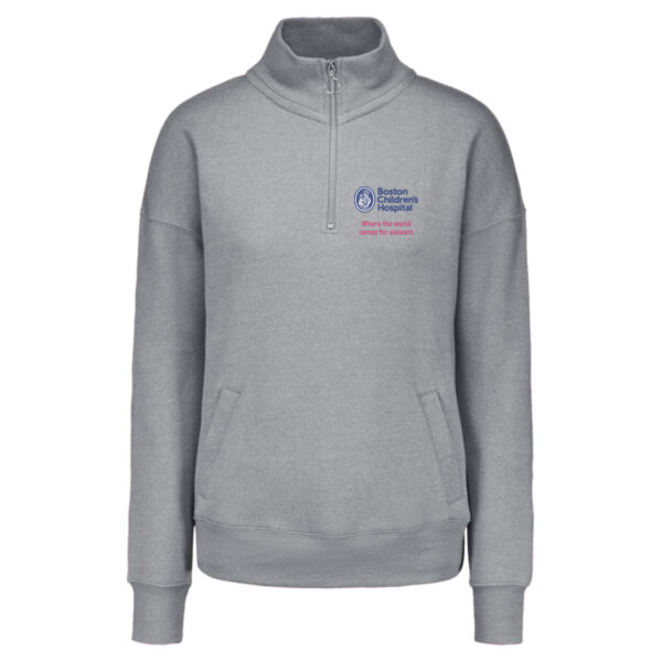 BCH Women's Cloud Fleece Quarter-Zip Sweatshirt - Heather Grey Thumbnail